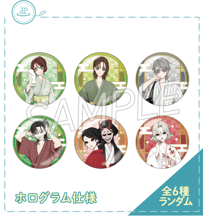 トレーディング缶バッジ(等身ver.) 全6種ランダム ホログラム仕様