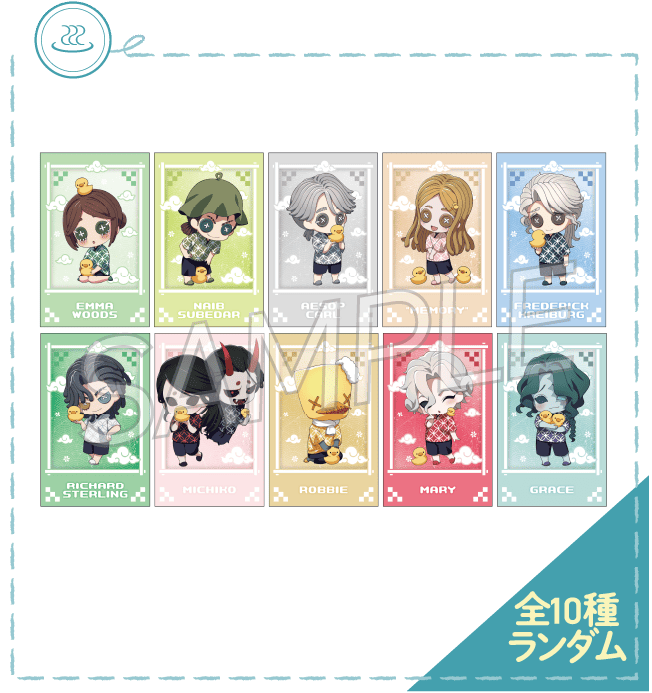 トレーディングチェキ風カード2枚入り(ミニキャラver.)全10種ランダム