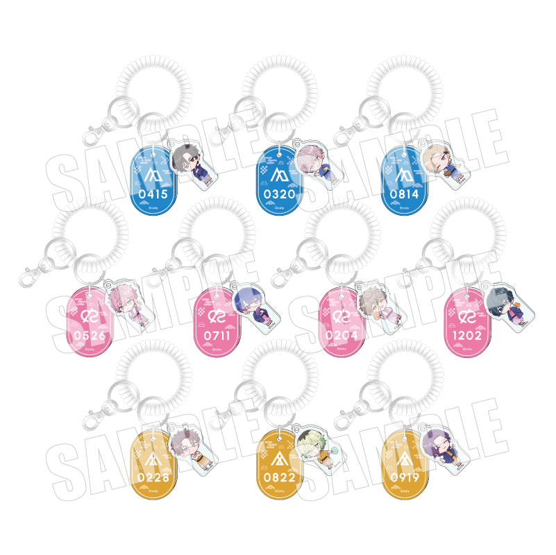 トレーディングロッカーキー風キーホルダーA(ミニキャラver.)