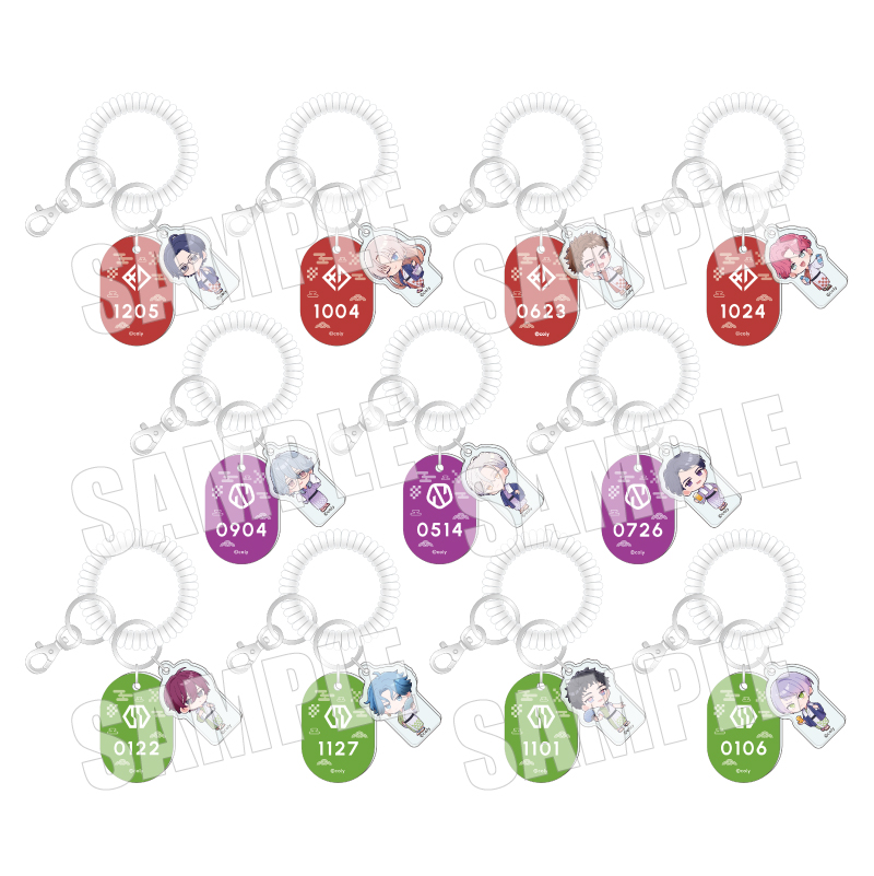 トレーディングロッカーキー風キーホルダーB(ミニキャラver.)