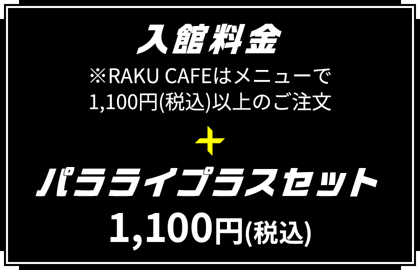 入館料金+パラライプラスセット