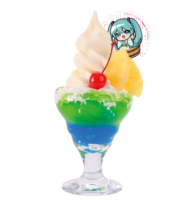 ちょっと一息！初音ミクのメロンゼリーパフェ