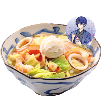 KAITOの海鮮塩ラーメン～アイス風マッシュポテト乗せ～